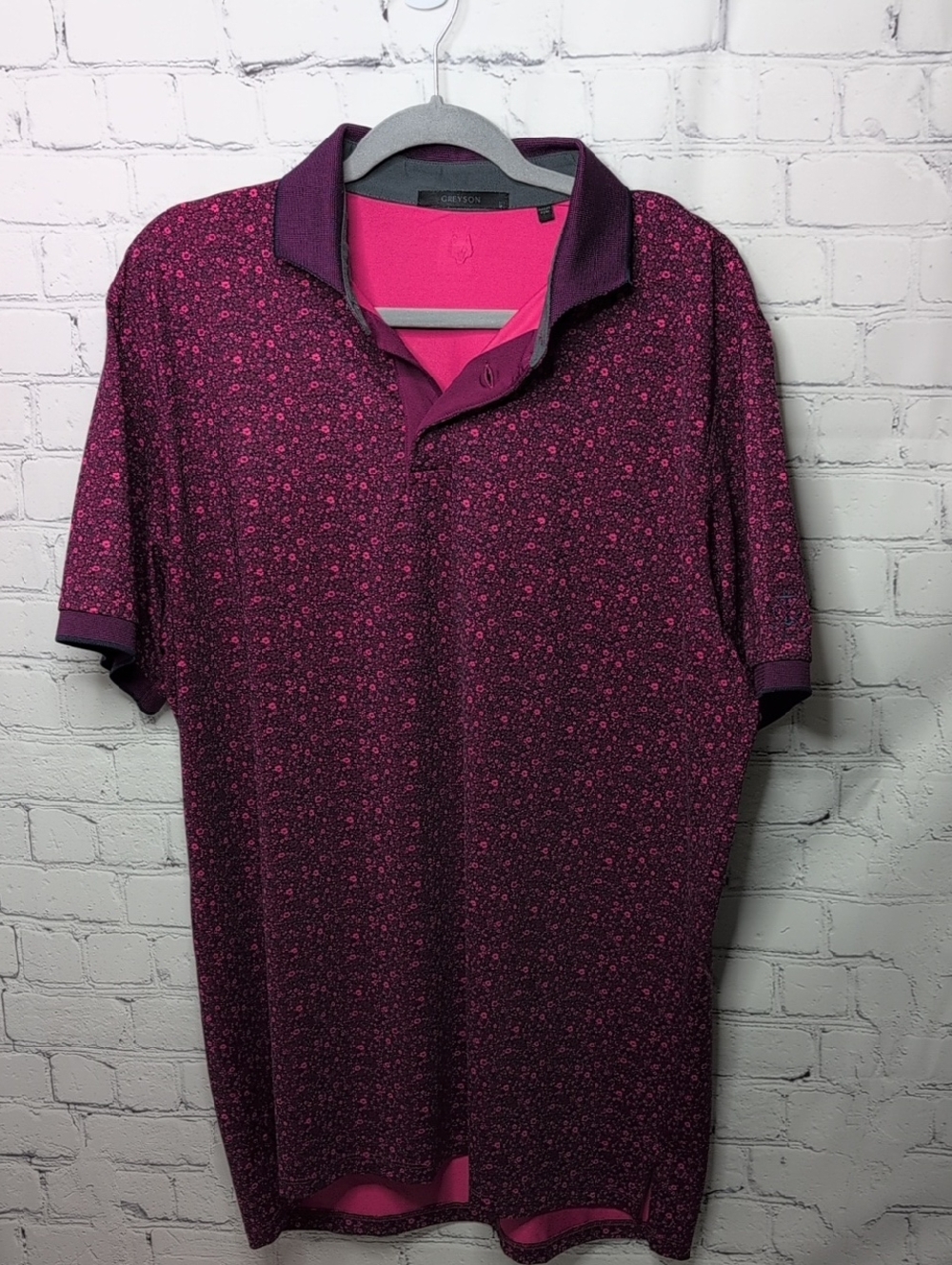 Greyson West Flag Short Sleeve Golf Polo Floral